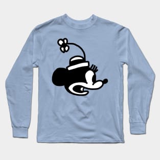 Steamboat Willie 1928 Portrait Cartoon Girl Mouse Long Sleeve T-Shirt